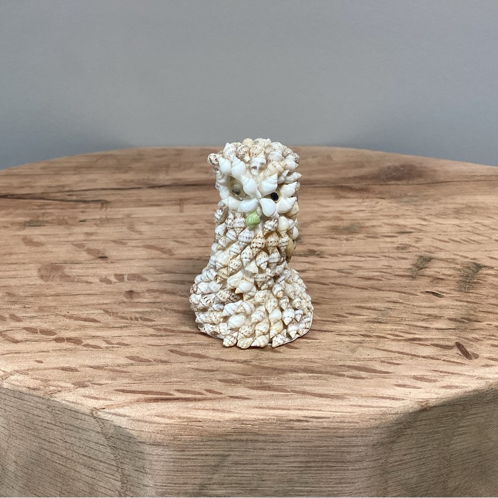Vintage Sea Shell Owl Art Piece - Dated 1992 - Unique & Collectible
